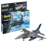 Revell Model Set Lockheed Martin F-16D Tigermeet 2014 Koottava Hävittäjälentokone 1:72 + Maalit sekä Liima