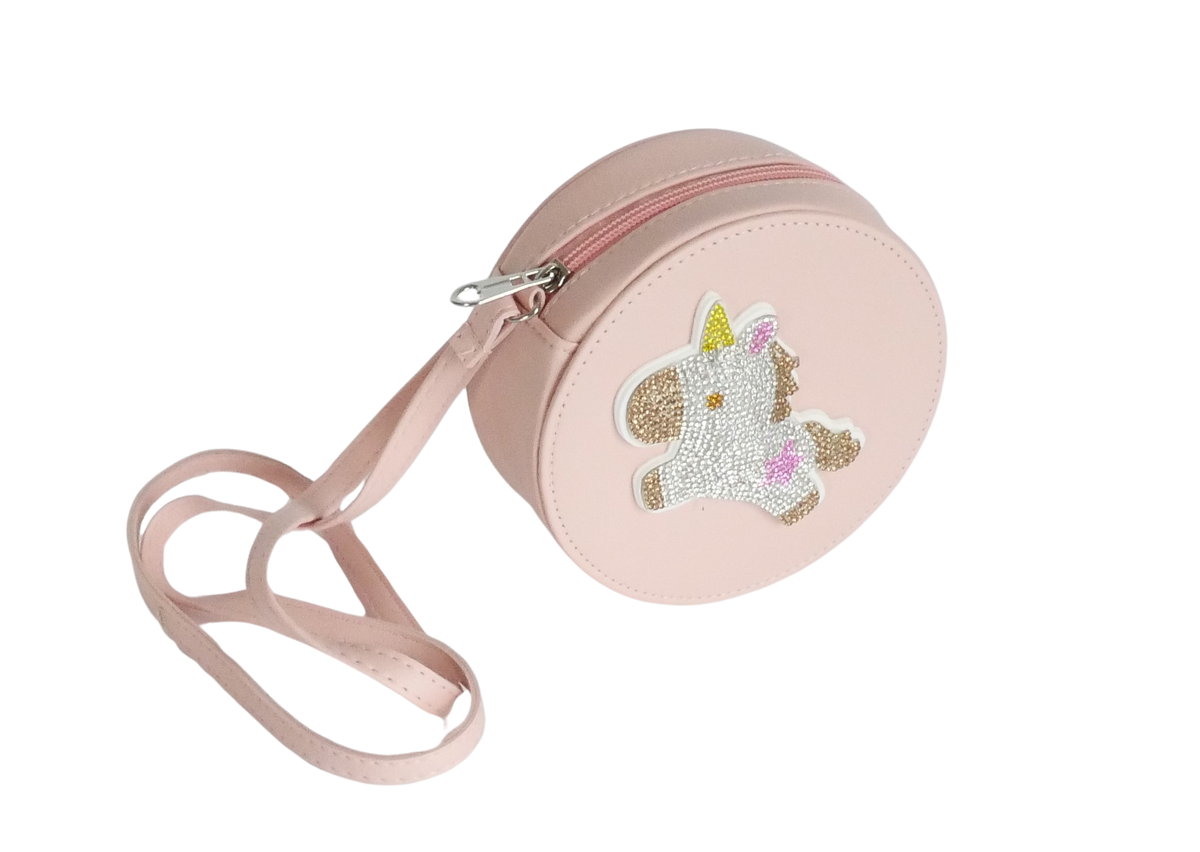 KiS Me Yksisarvinen Lasten Käsilaukku/ Olkalaukku Pyöreä Rosa 