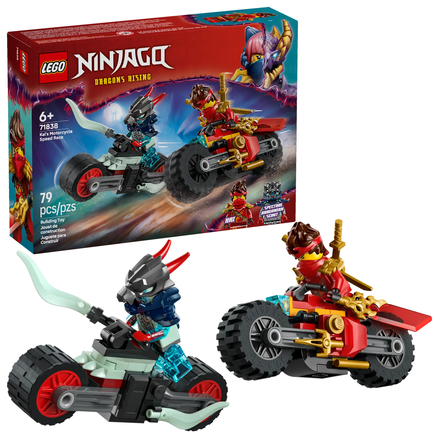 LEGO Ninjago 71838 Kain Vauhdikas Moottoripyöräkisa