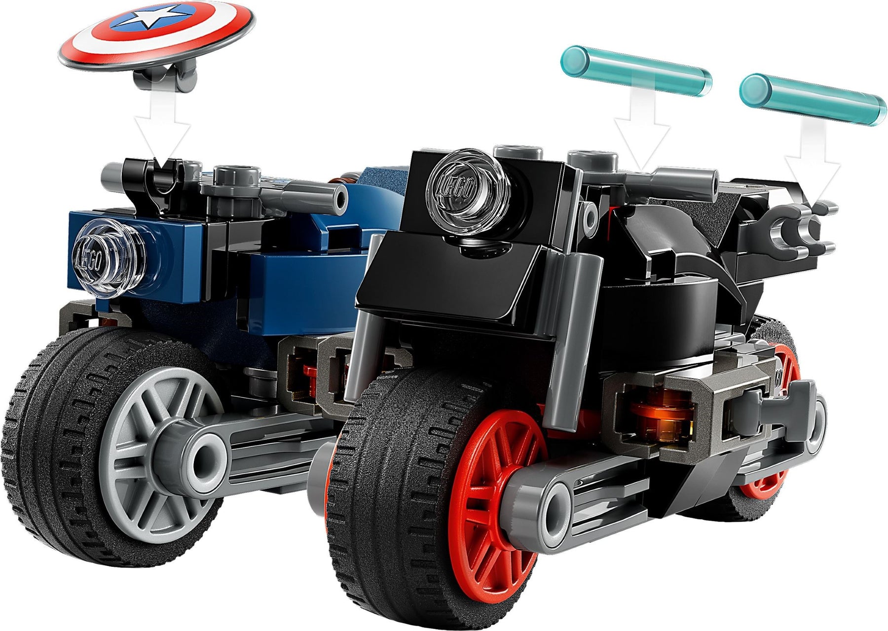 LEGO Marvel Studios 76260 Black Widow ja Captain America Moottoripyörineen