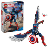 LEGO 76296 Uusi Rakennettava Captain America ‑Hahmo