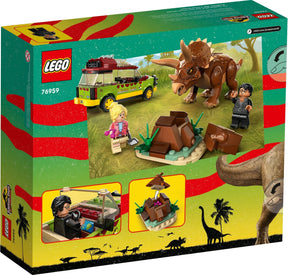 Lego Jurassic World 76959 Triceratopsia Tutkimassa