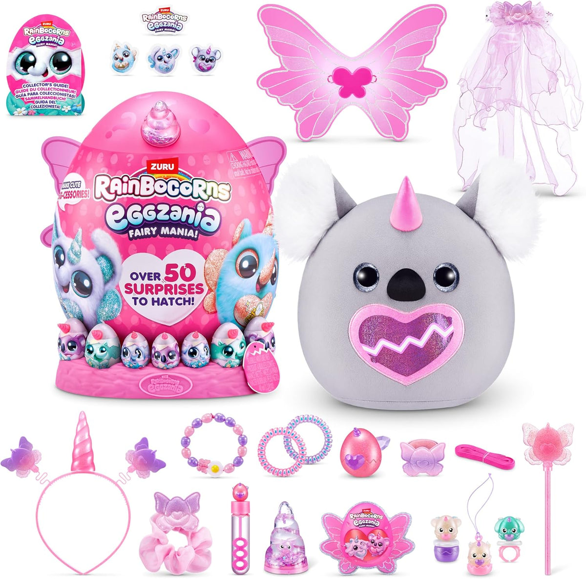 Zuru Rainbocorns Eggzania Fairy Mania Yllätyshahmo sekä 50 Muuta Yllätystä