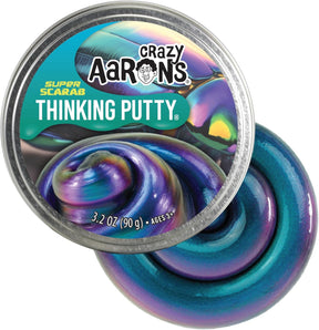 Crazy Aarons Thinking Putty Super Scarab Monivärinen