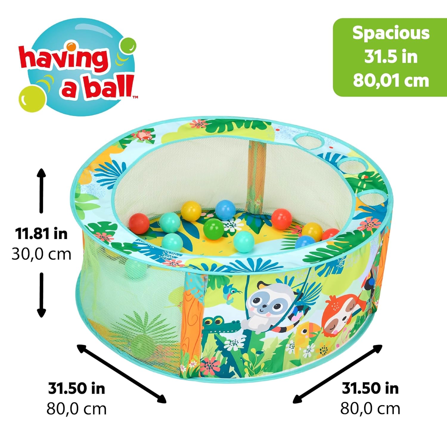 Bright Starts Rowdy Rainforest Pallomeri/Pallonheittoaitaus