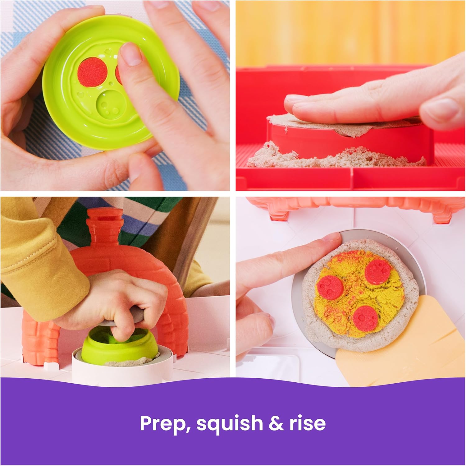 Kinetic Sand SquishPizza Taikahiekka Leikkisetti