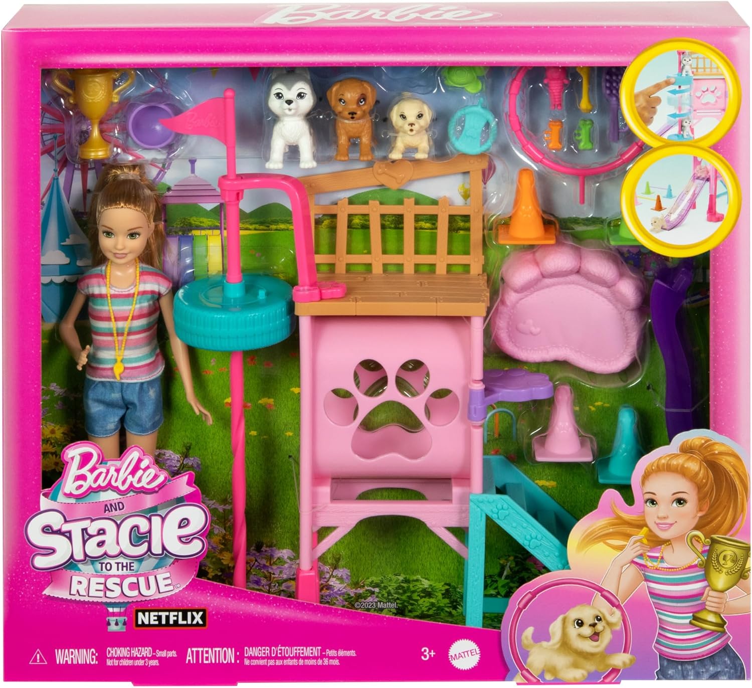 Barbie Stacie Koiran Agility Leikkisetti
