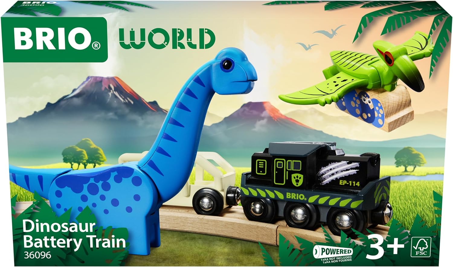 Brio Puujunarata 36096 Dinosaurus Paristokäyttöinen Juna