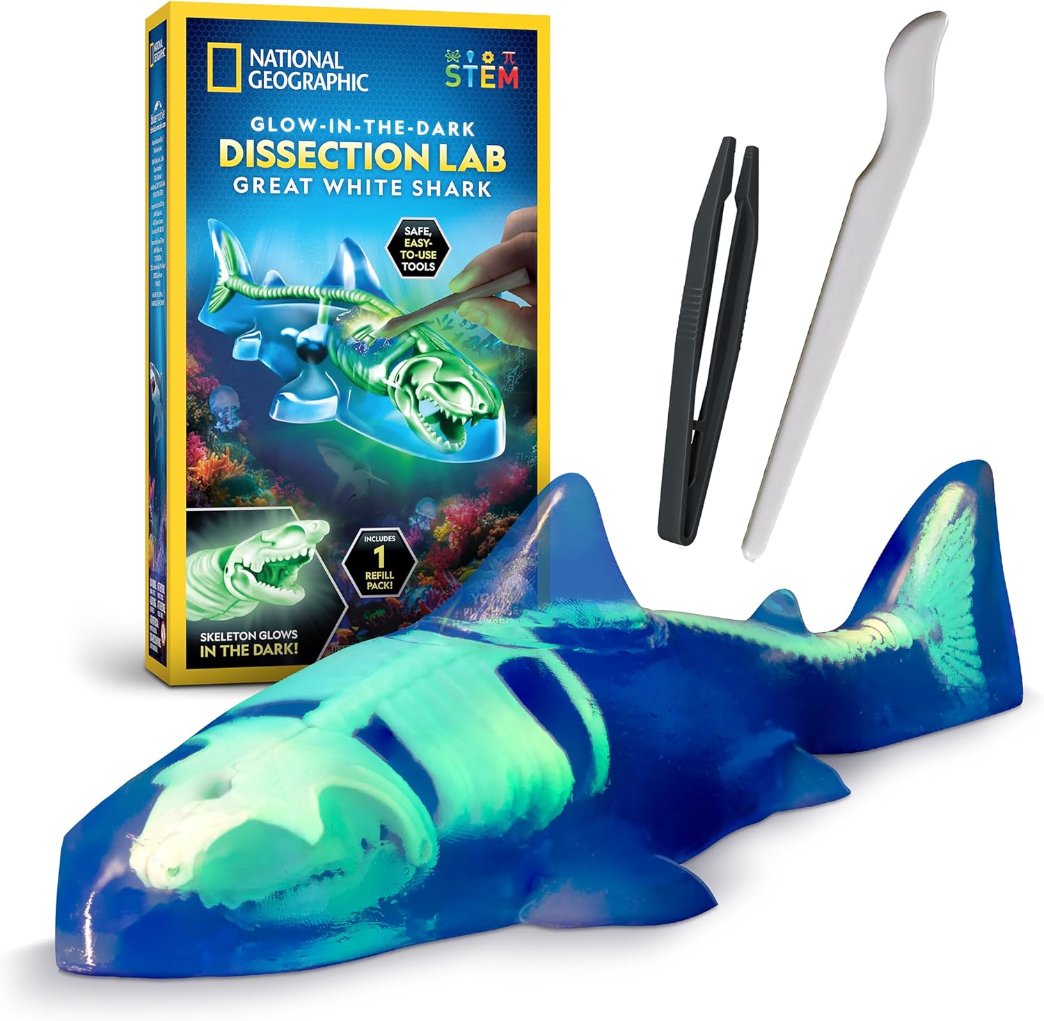 National Geographic Glow In The Dark Rakennettava Hai
