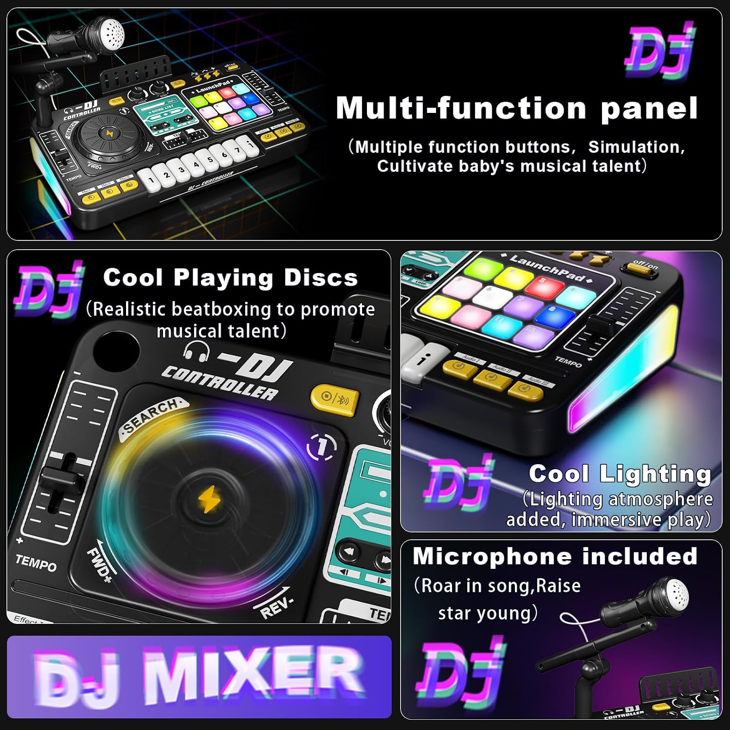 
DJ Bluetooth Mixer Lasten Miksauspöytä/DJ Pöytä
