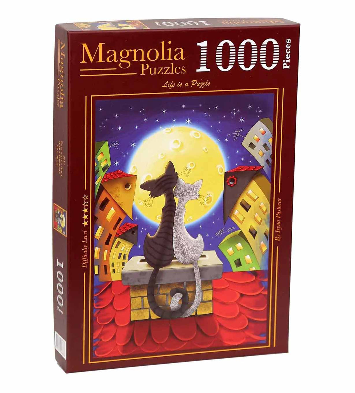 Magnolia Puzzles 1000 Palan Palapeli Cats on the Roof