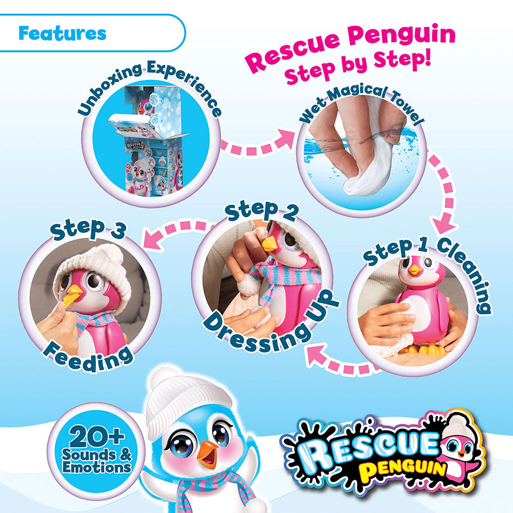 Rescue Penguin Interaktiivinen Pingviini Pinkki