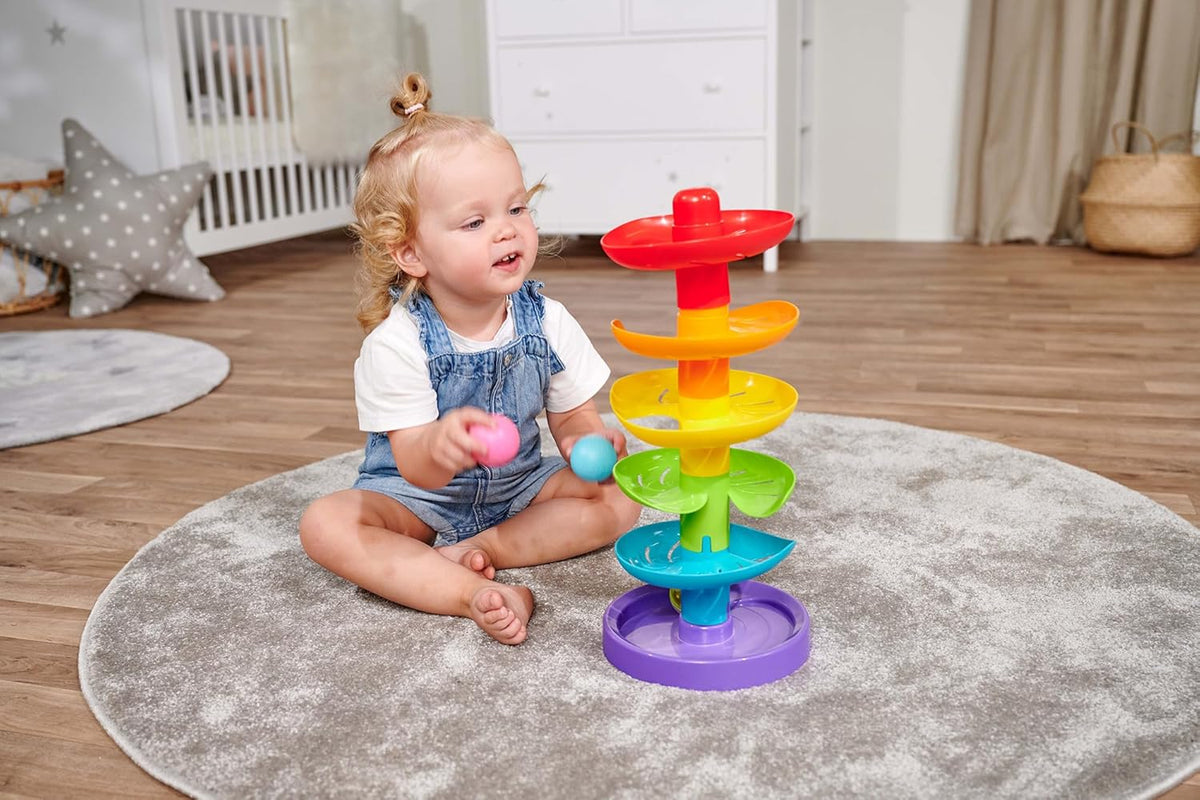 ABC Rainbow Ball Drop Tower Monivärinen Pallospiraali 