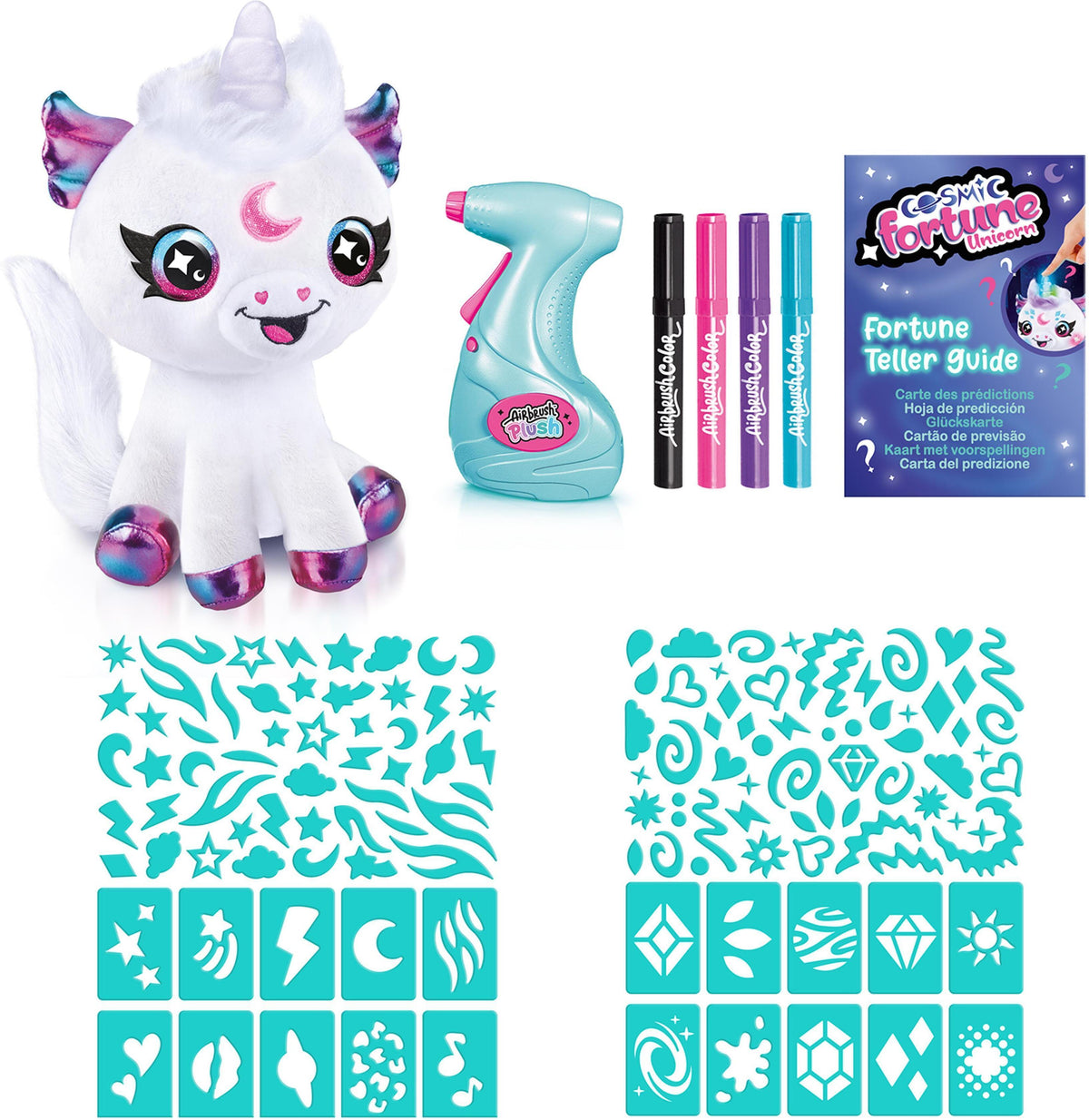 Airbrush Cosmic Unicorn Väritettävä Yksisarvinen Pehmolelu