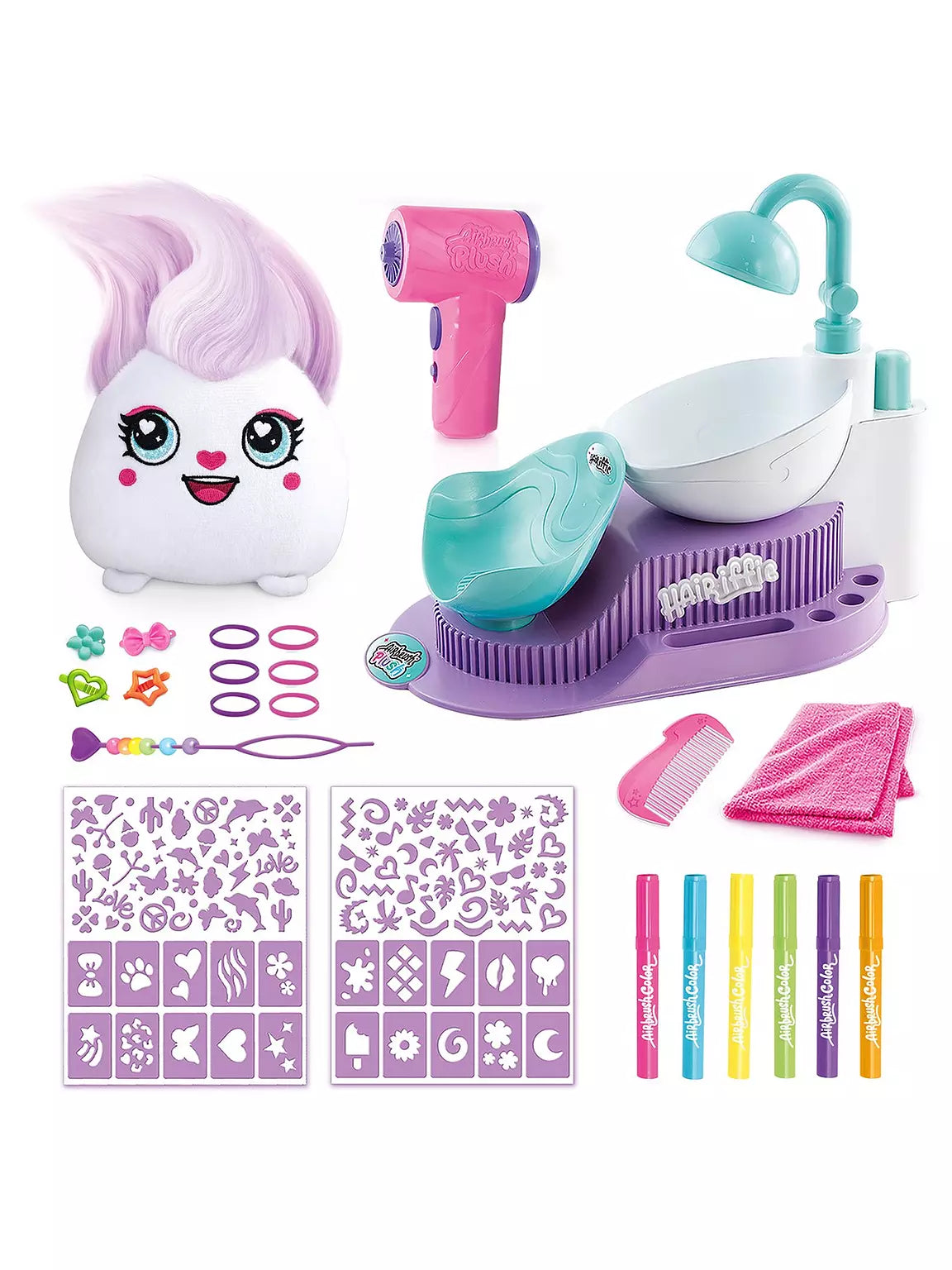 Airbrush Plush Hairrific Salon Pesula/Kampaamo