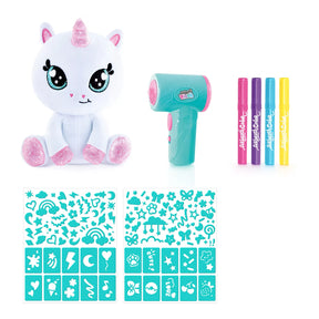 Airbrush Plush Maalattava Pehmolelu Sparkle Unicorn Yksisarvinen
