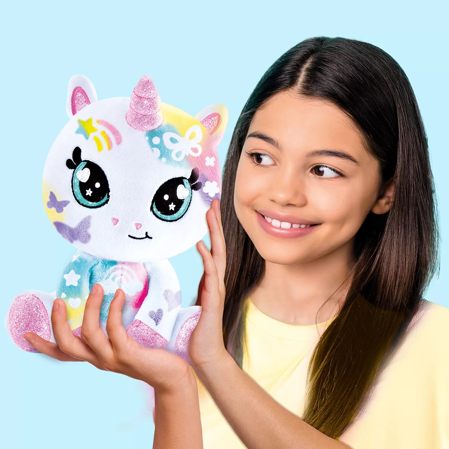 Airbrush Plush Maalattava Pehmolelu Sparkle Unicorn Yksisarvinen