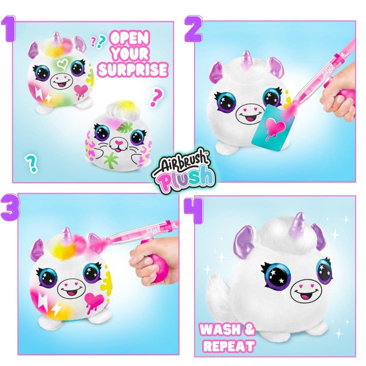 Airbrush Plush Neon Värjättävä Minipehmo