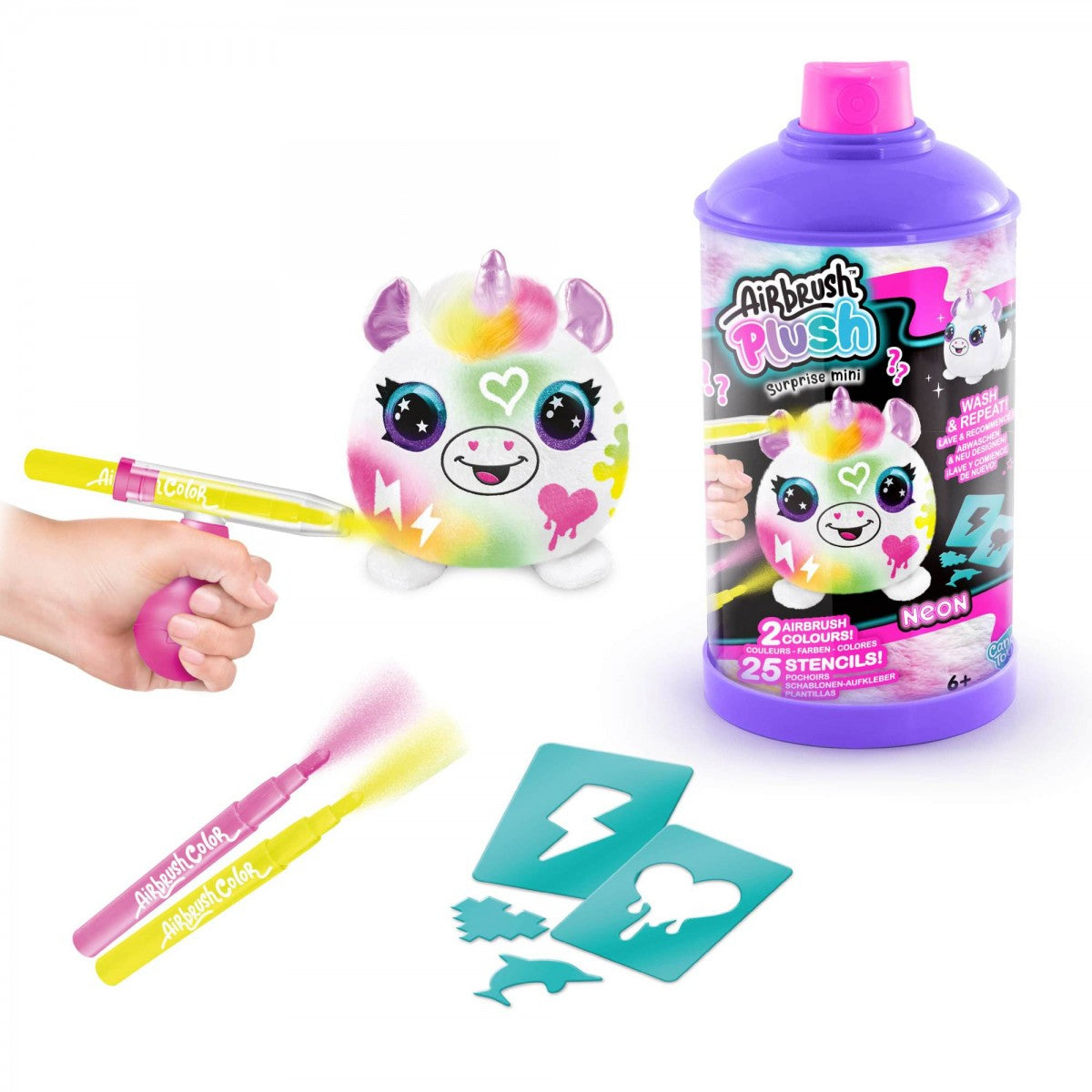 Airbrush Plush Neon Värjättävä Minipehmo