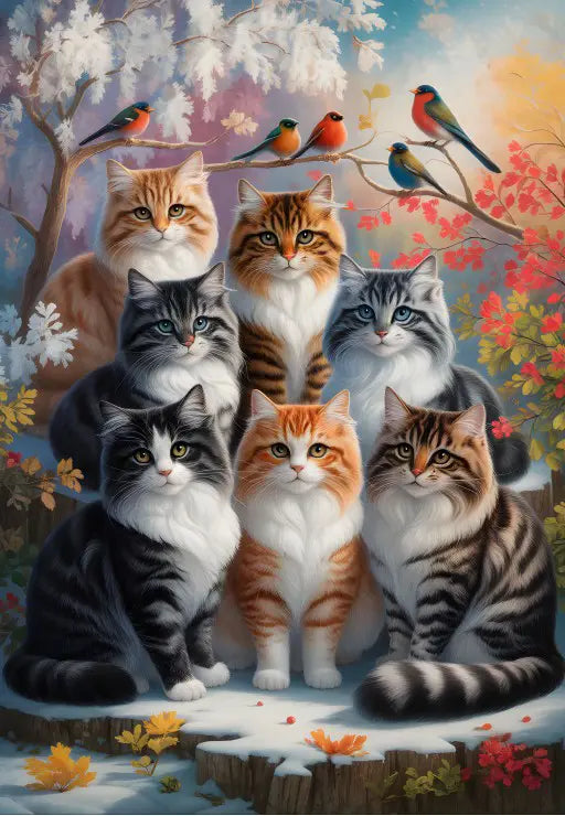 Alipson Puzzle 1000 Palan Palapeli Feline Winter