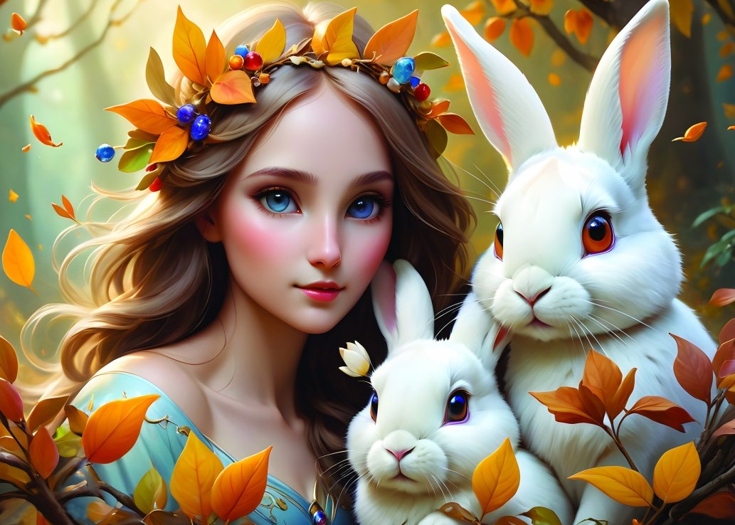 Alipson Puzzle 500 Palan Palapeli Lady And Bunnies