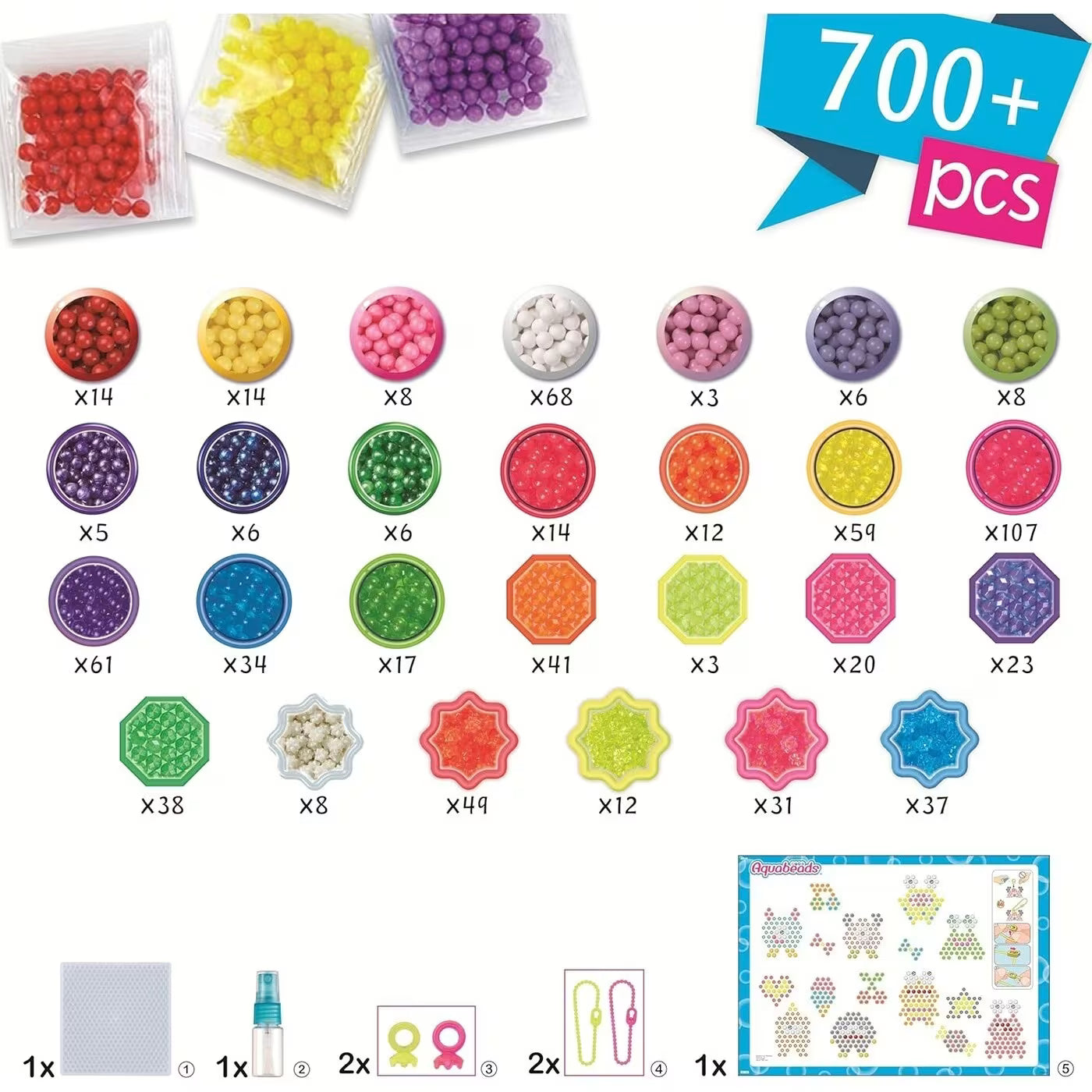 Aquabeads Crazy Monsters Askartelusetti 700 Helmeä