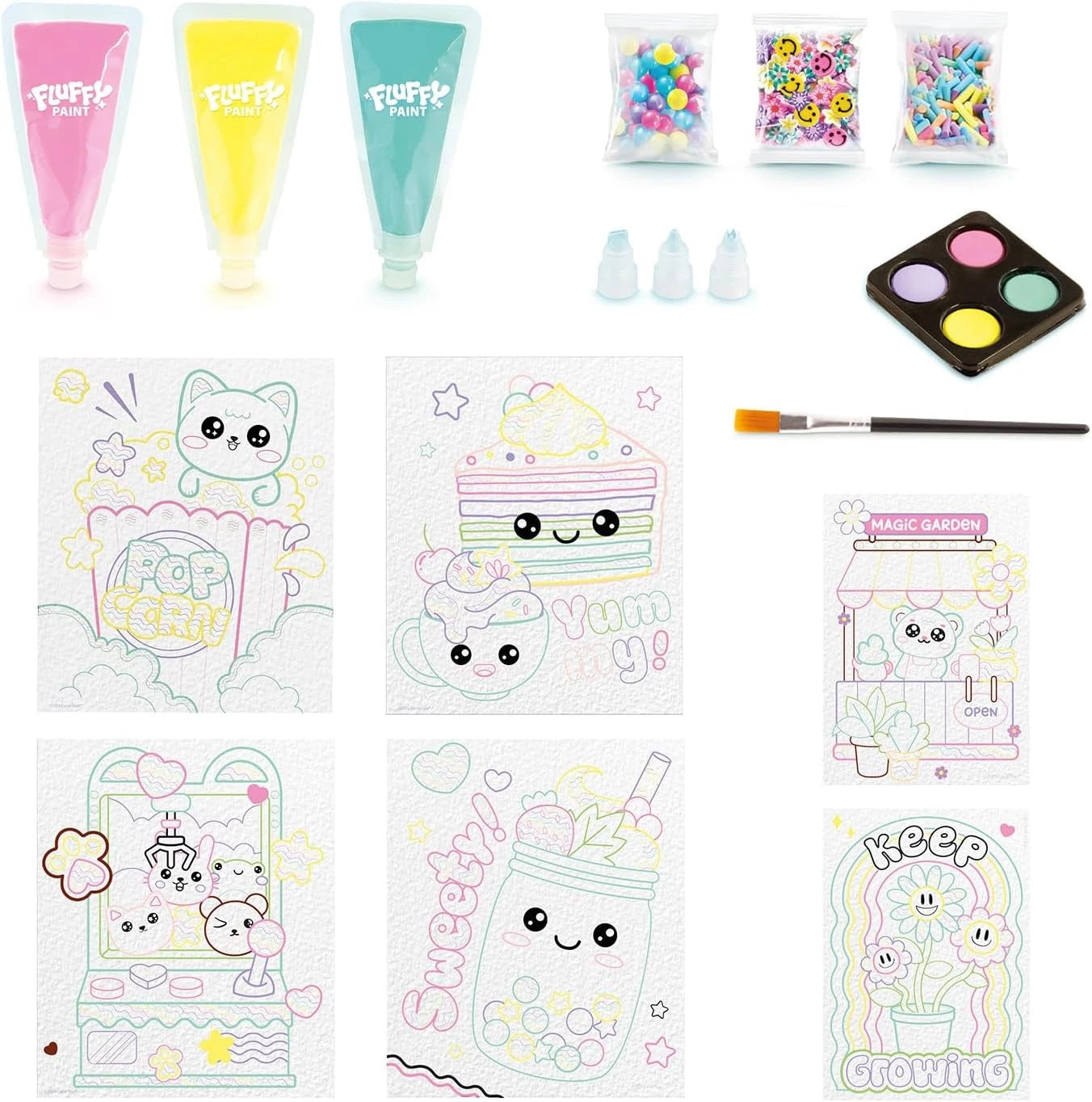 Art Lab Fluffy Paint Kit Askartelumassa