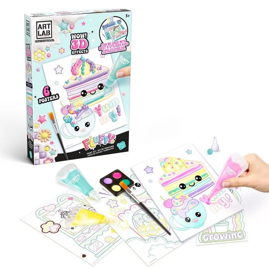 Art Lab Fluffy Paint Kit Askartelumassa