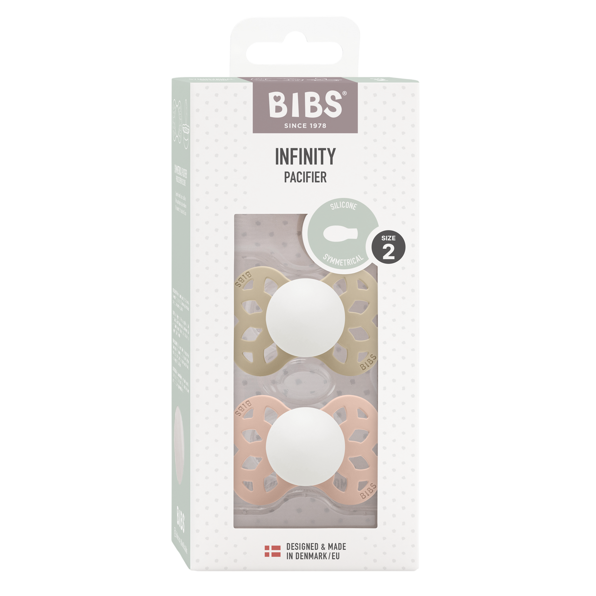 BIBS Infinity Tutti 2kpl Koko 2 Vanilla GLOW/Blush GLOW