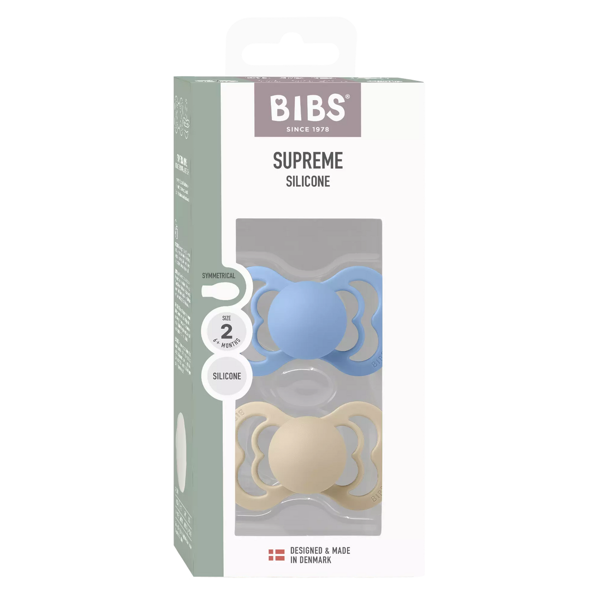 BIBS Supreme Tutti 2kpl Koko 2 Vanilla/Sky Blue