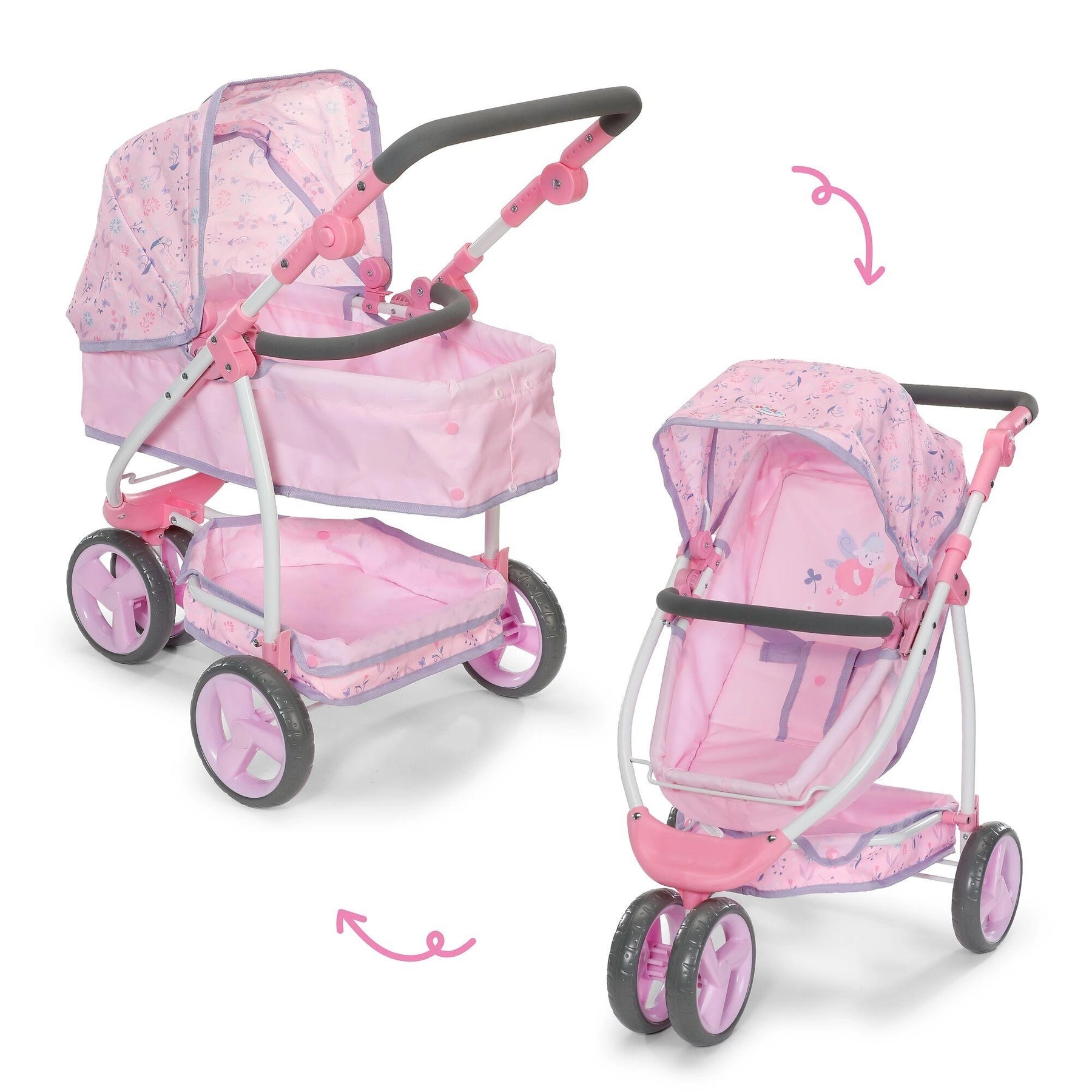 Baby Born Deluxe Nukenvaunut Kukkakuviolla