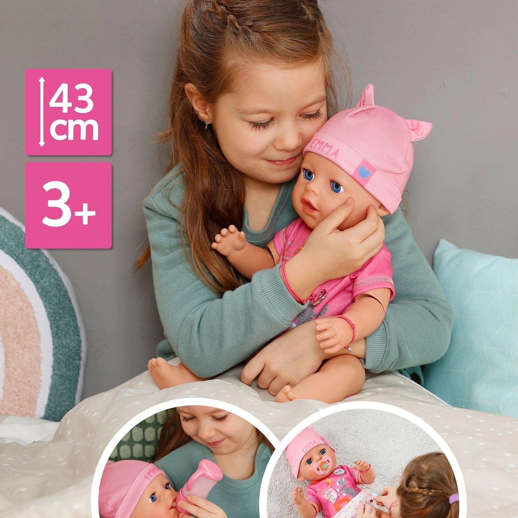 vBaby Born Emma Click & Play Vauvanukke 43cm