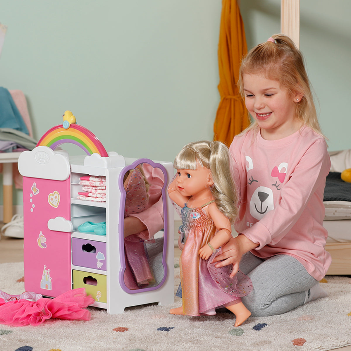 Baby Born Vaatekaappi Rainbow Äänellä ja Valolla