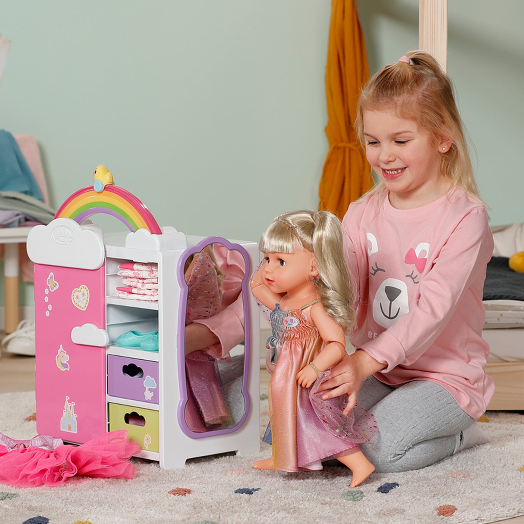 Baby Born Vaatekaappi Rainbow Äänellä ja Valolla