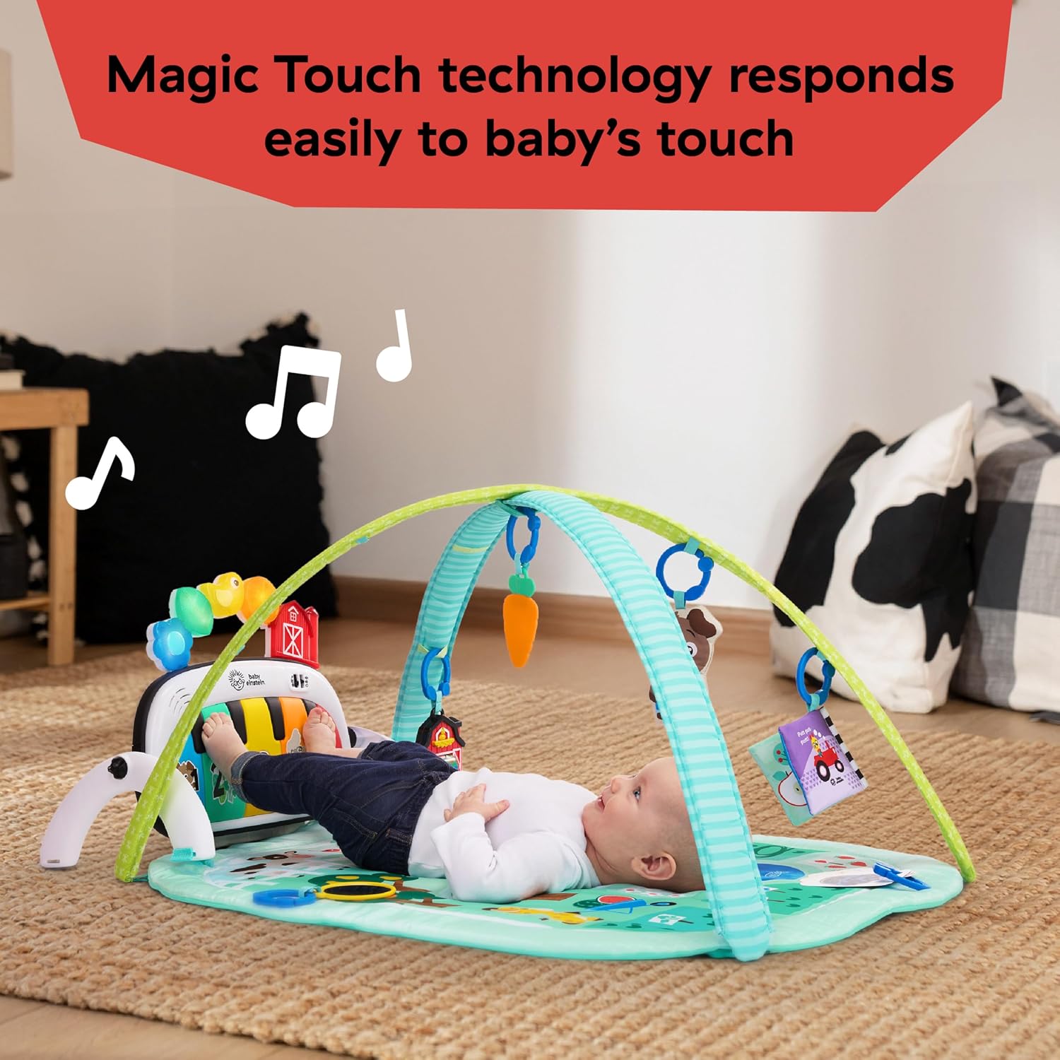 Baby Einstein 4-in-1 Kickin' Tunes Musical Meadow Aktiviteettimatto Vauvajumppa Musiikki