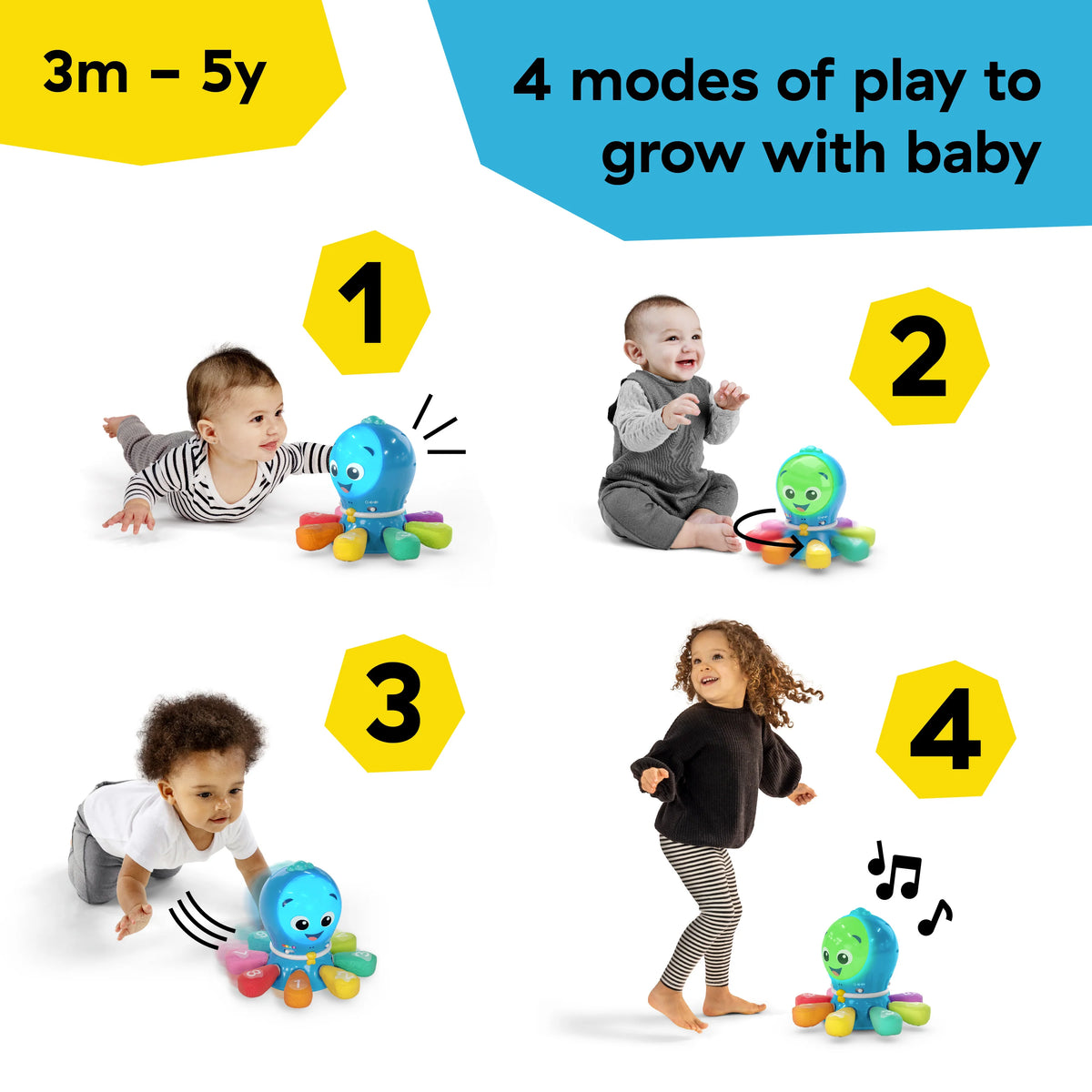 Baby Einstein Ocean Explorers Go Opus Go Liikkuva Mustekala Äänillä ja Valoilla