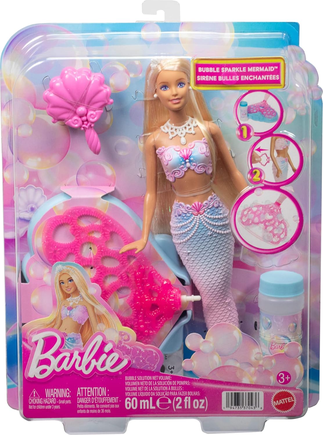 Barbie Bubble Sparkle Merenneito Nukke Leikkisetti