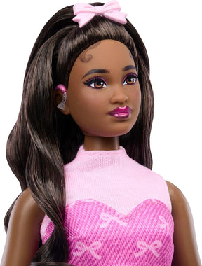 Barbie Deluxe Style Muotinukke #10 Pinkillä Farkkutopilla ja -Hameella