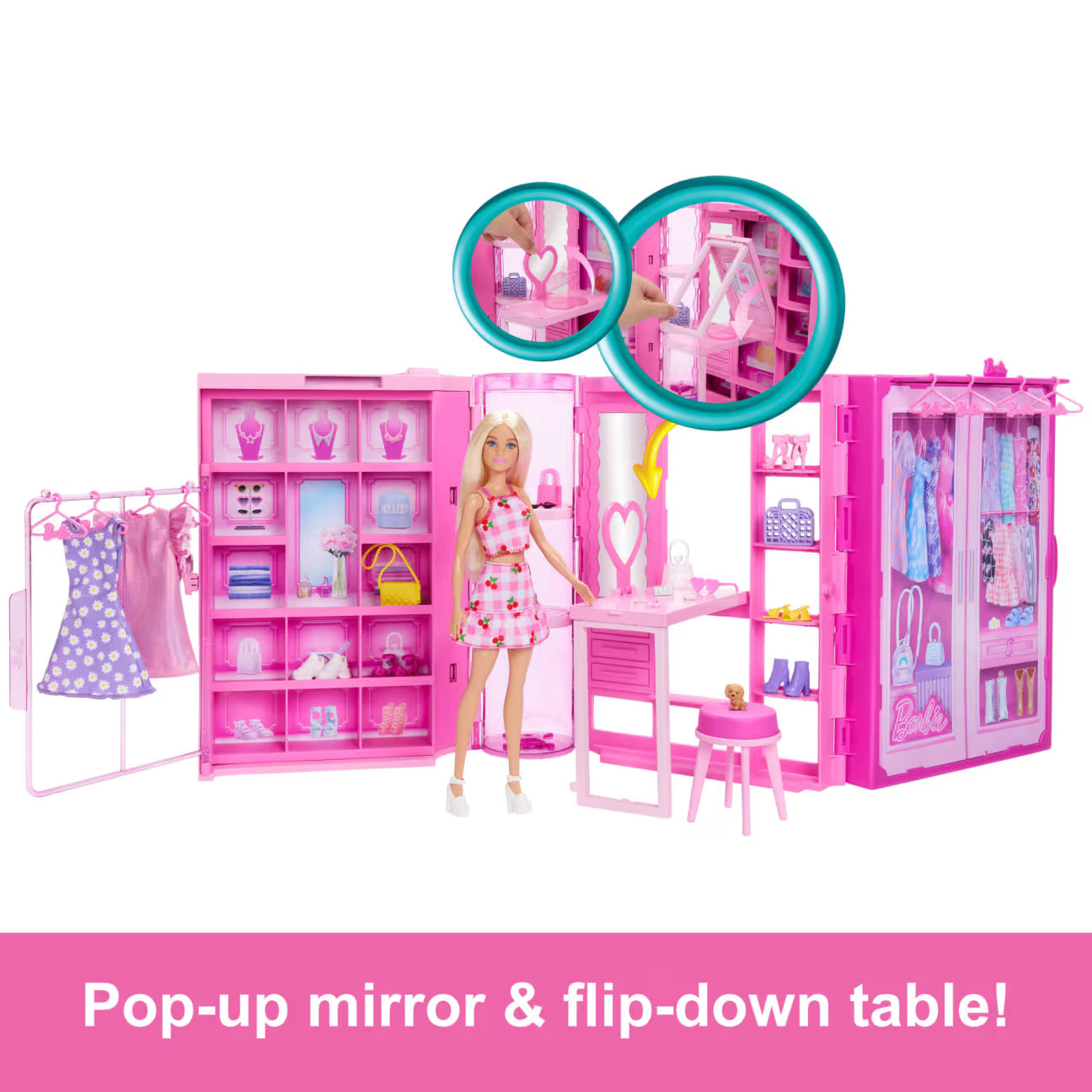 Barbie Dream Closet Vaatekaappi, Nukke ja Asusteet