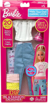 Barbie Make Your Own Casual Look Tee Se Itse Nuken Vaatesetti