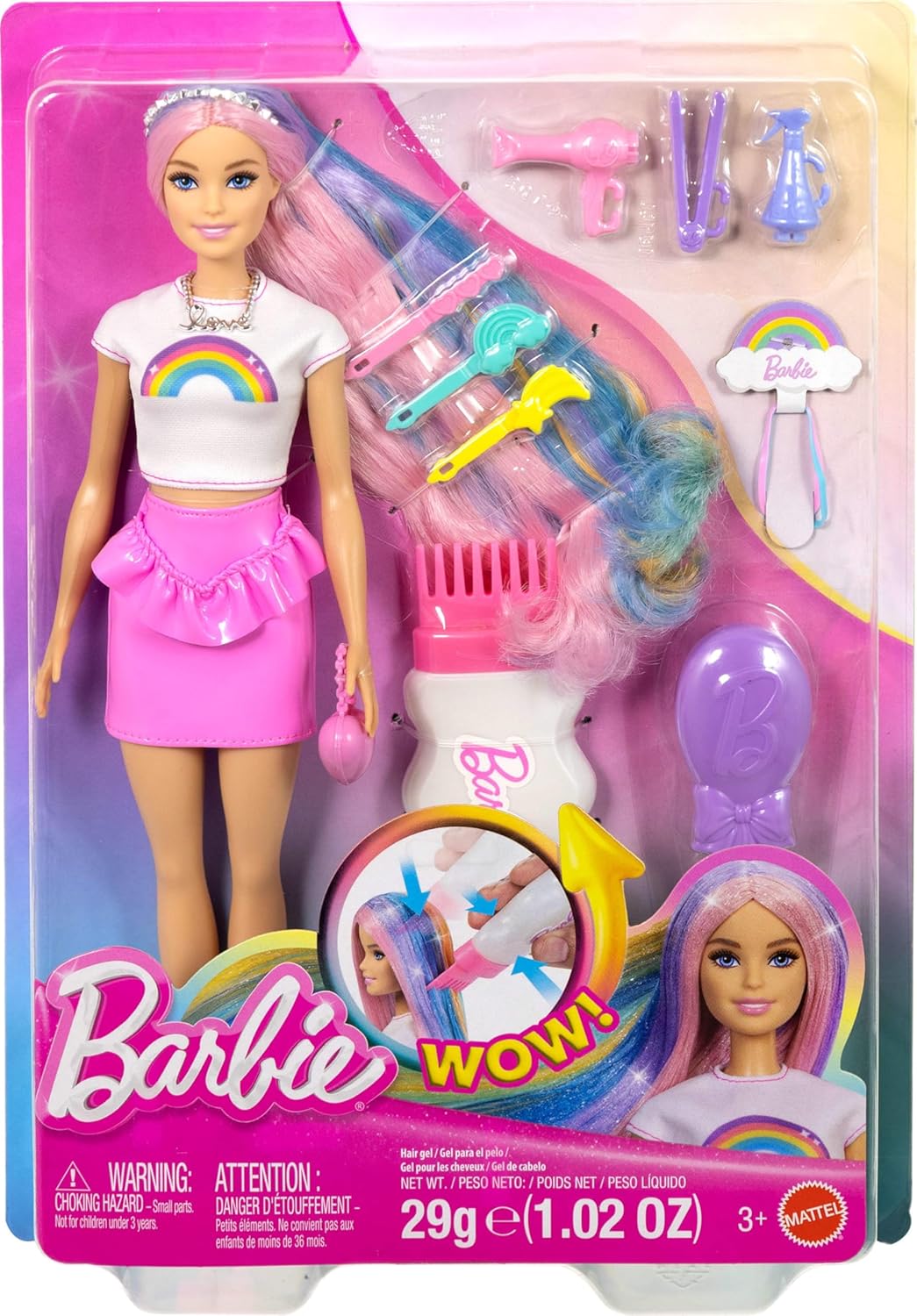 Barbie Rainbow Sparkle Hair Nukke