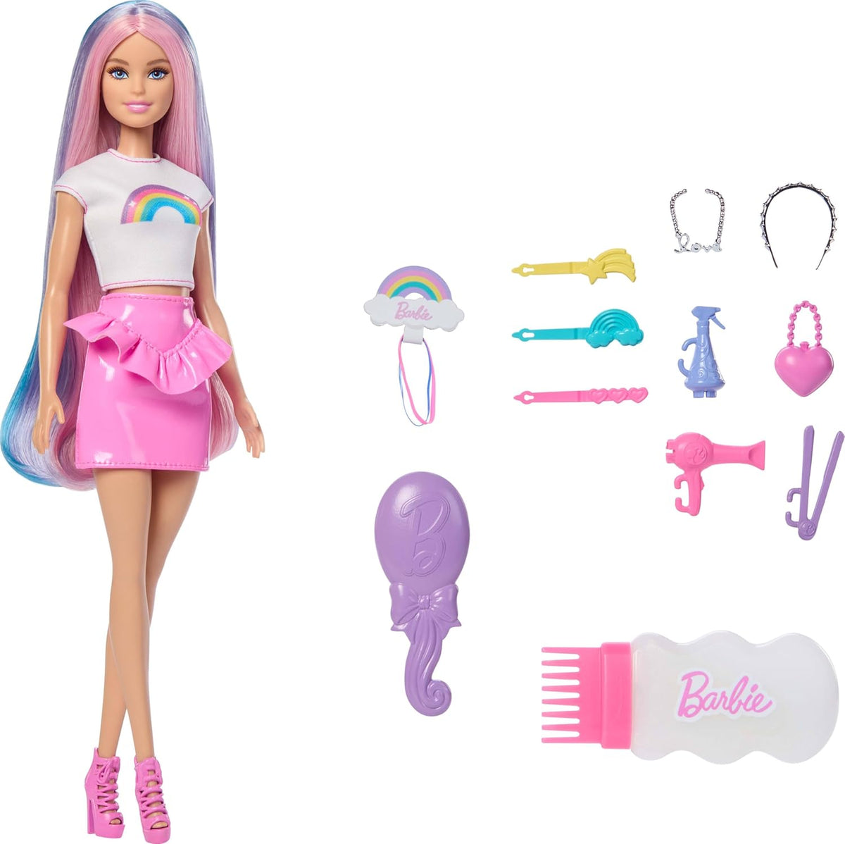 Barbie Rainbow Sparkle Hair Nukke