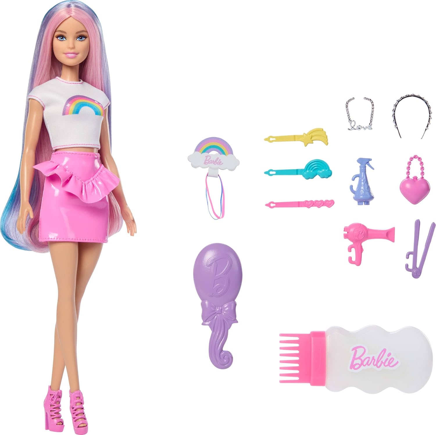 Barbie Rainbow Sparkle Hair Nukke