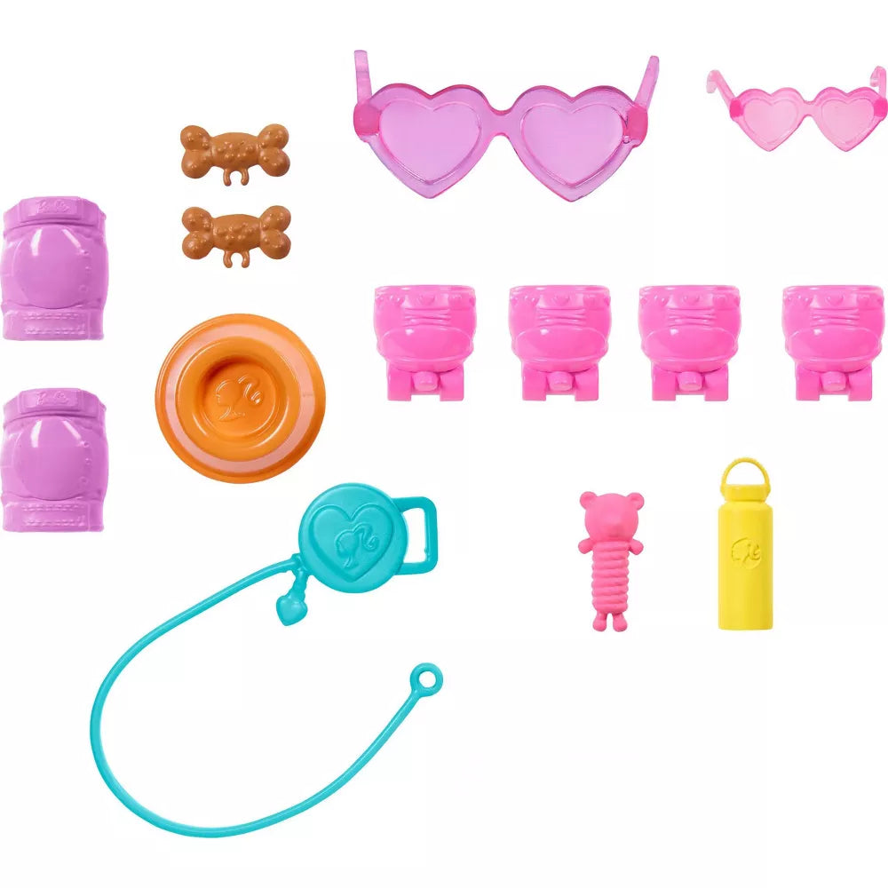 Barbie Rullaluistelija Nukke Ja Koira Leikkisetti