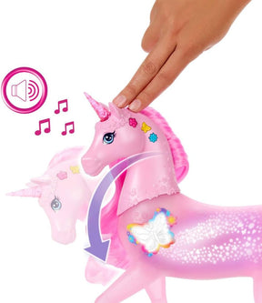Barbie Sparkle Lights Unicorn Yksisarvinen Valoilla
