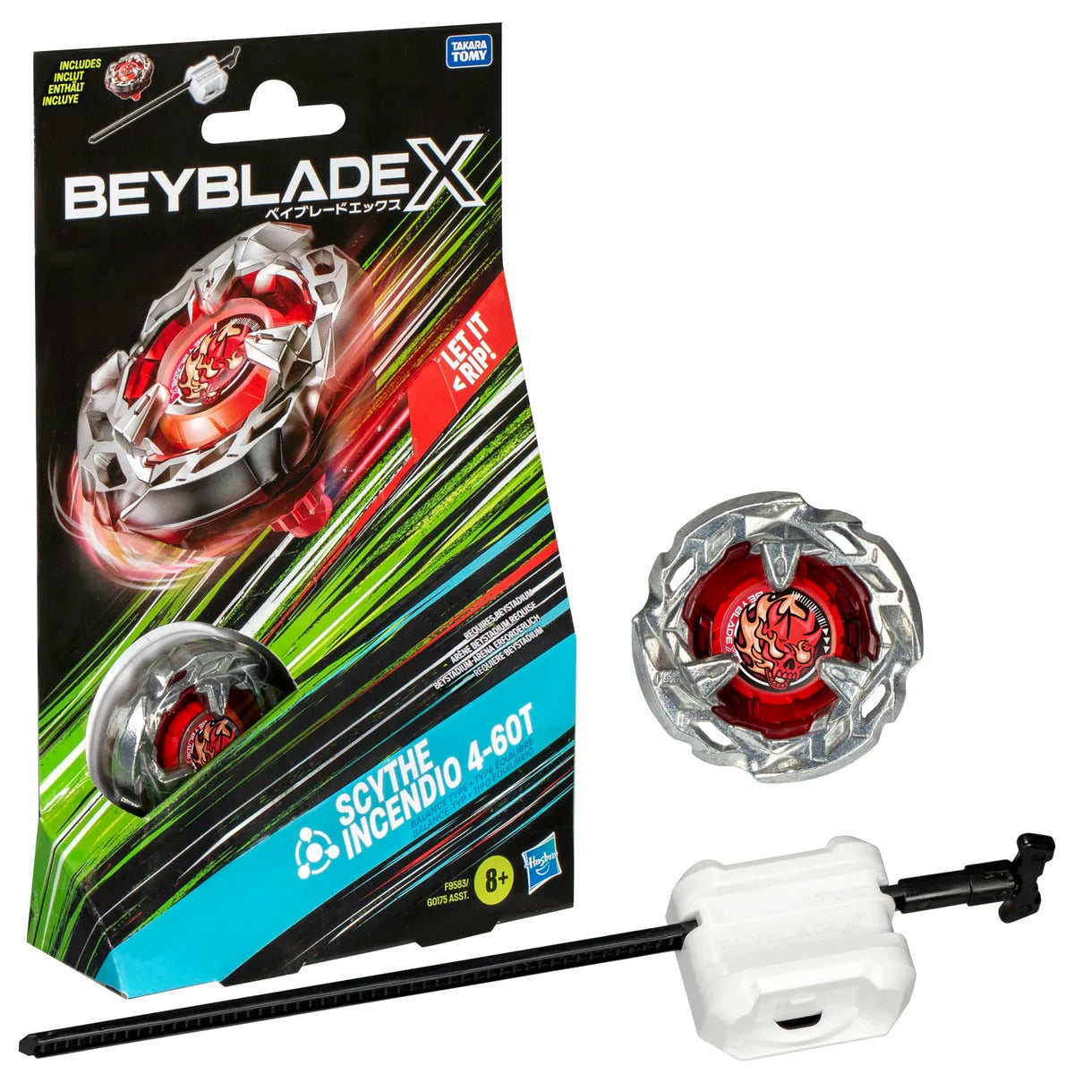 Beyblade Hyrrä X Starter Pack Scythe Incendio 4-60T 