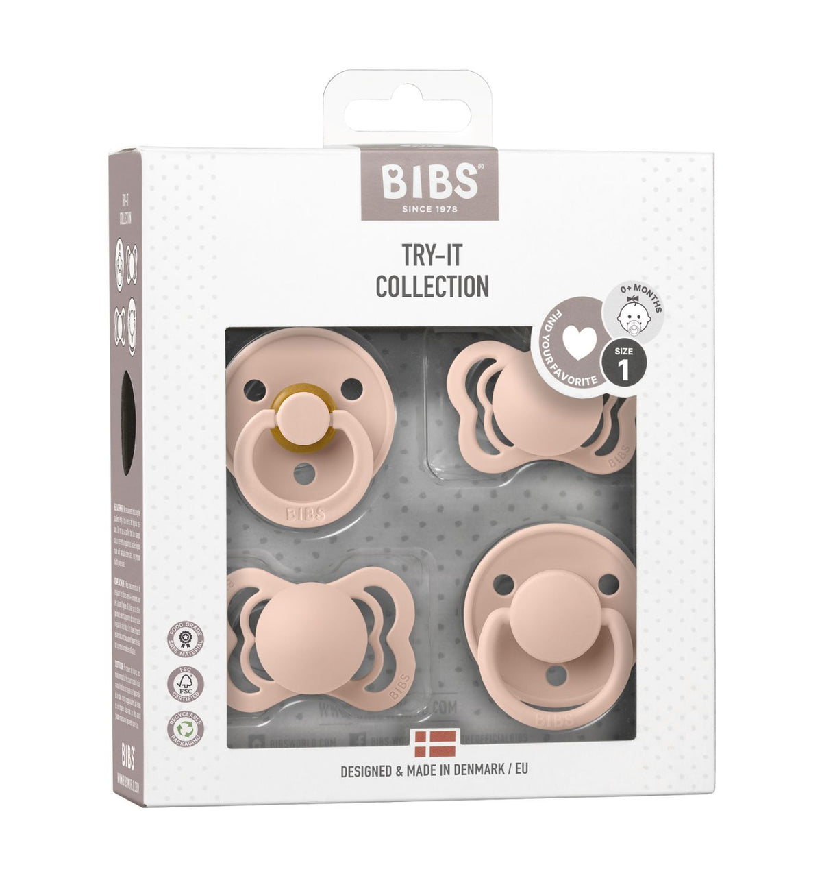 BIBS Try-It Collection Blush Kokeilusetti