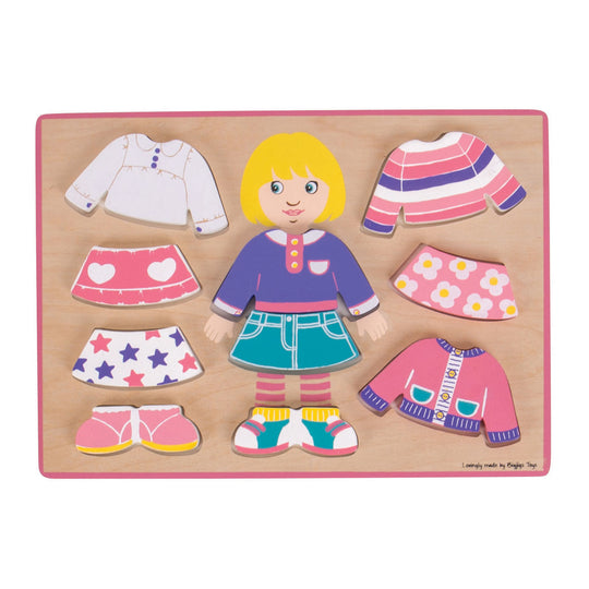 Bigjigs Dressing Girl Pukeutumis Palapeli