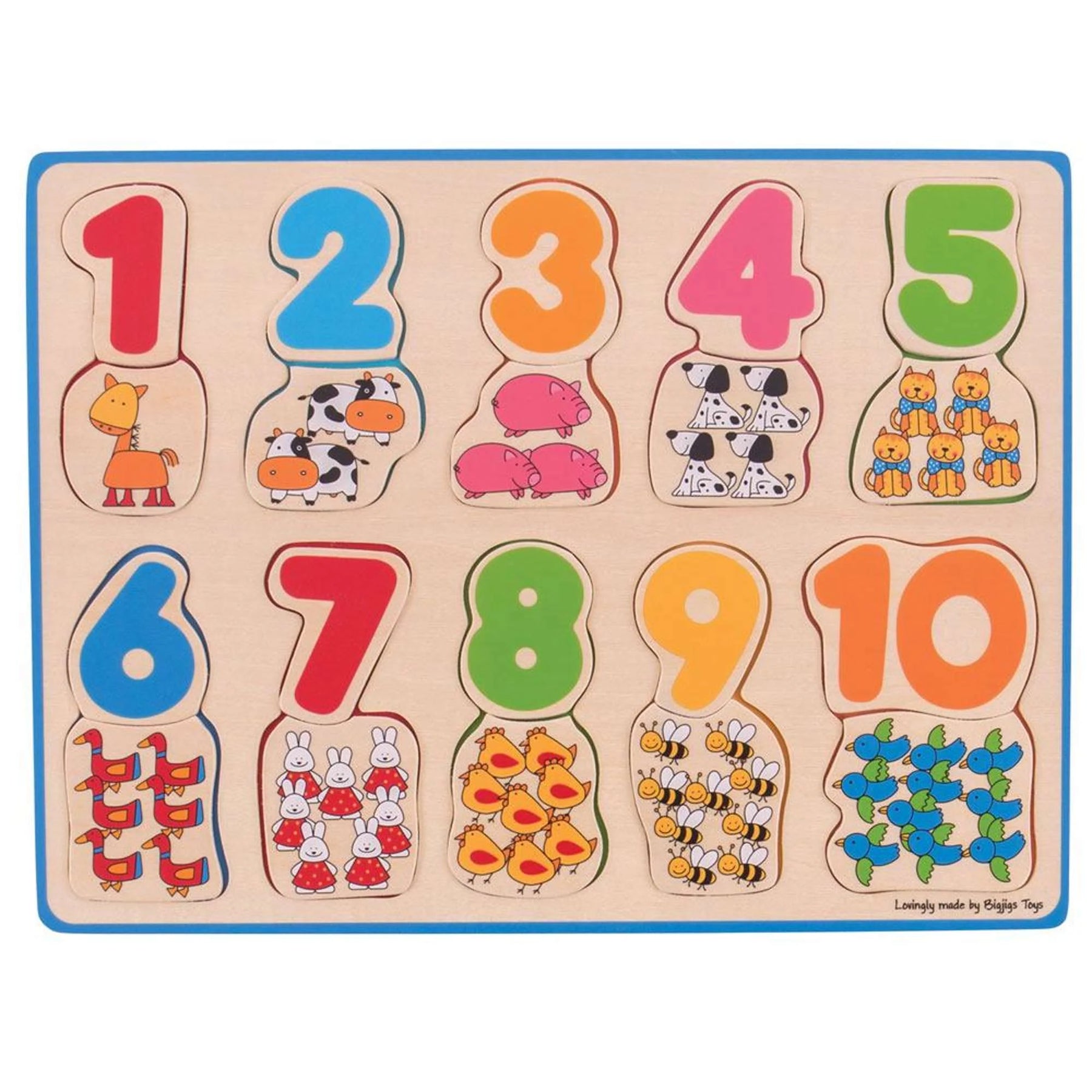 vBigjigs Puinen 20 Palan Palapeli Numerot