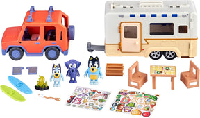 Bluey Ultimate Caravan Adventures Auto ja Asuntovaunu Leikkisetti